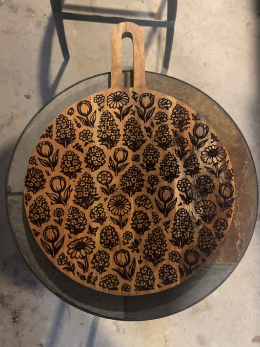 Large Round Floral Collage