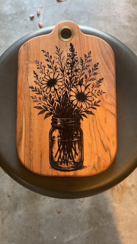 Small Wild Flower Jar