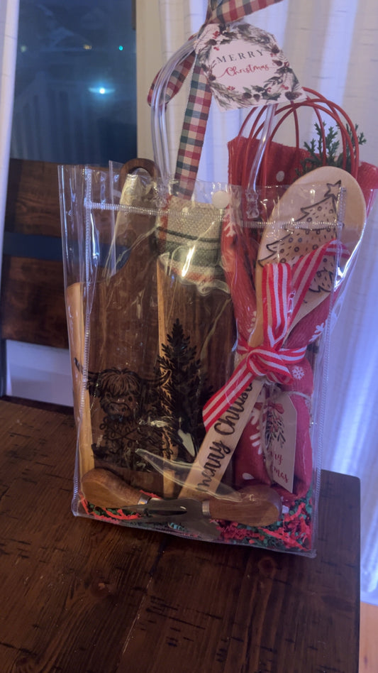 Highland Cow Holiday Gift Bag